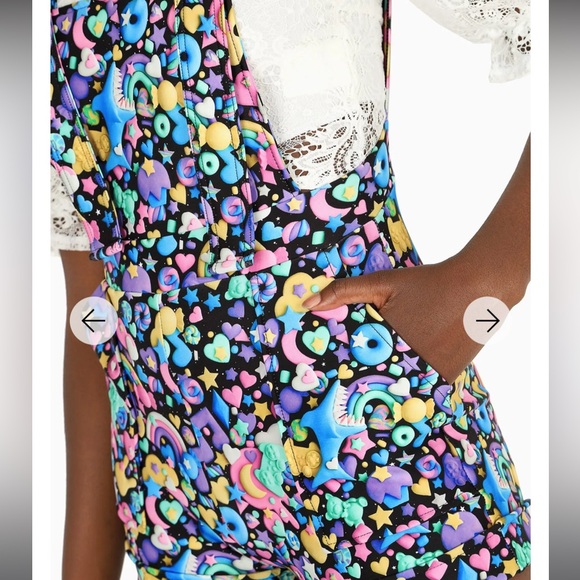 Blackmilk Space Gummies Short Overalls - Size Small - Super Rare! - Picture 2 of 6